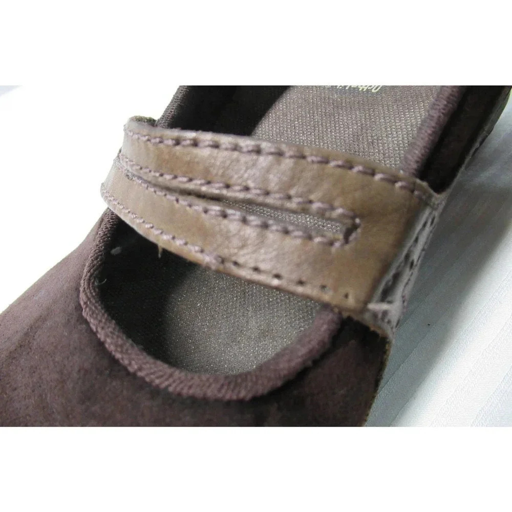 Hiking Outdoors Trail Merrell Slip On Brown Leather & Suede Shoes Women Size 7.5 - Picture 7 of 7